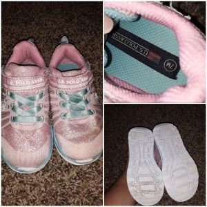 Pink Glitter Polo Toddler shoes